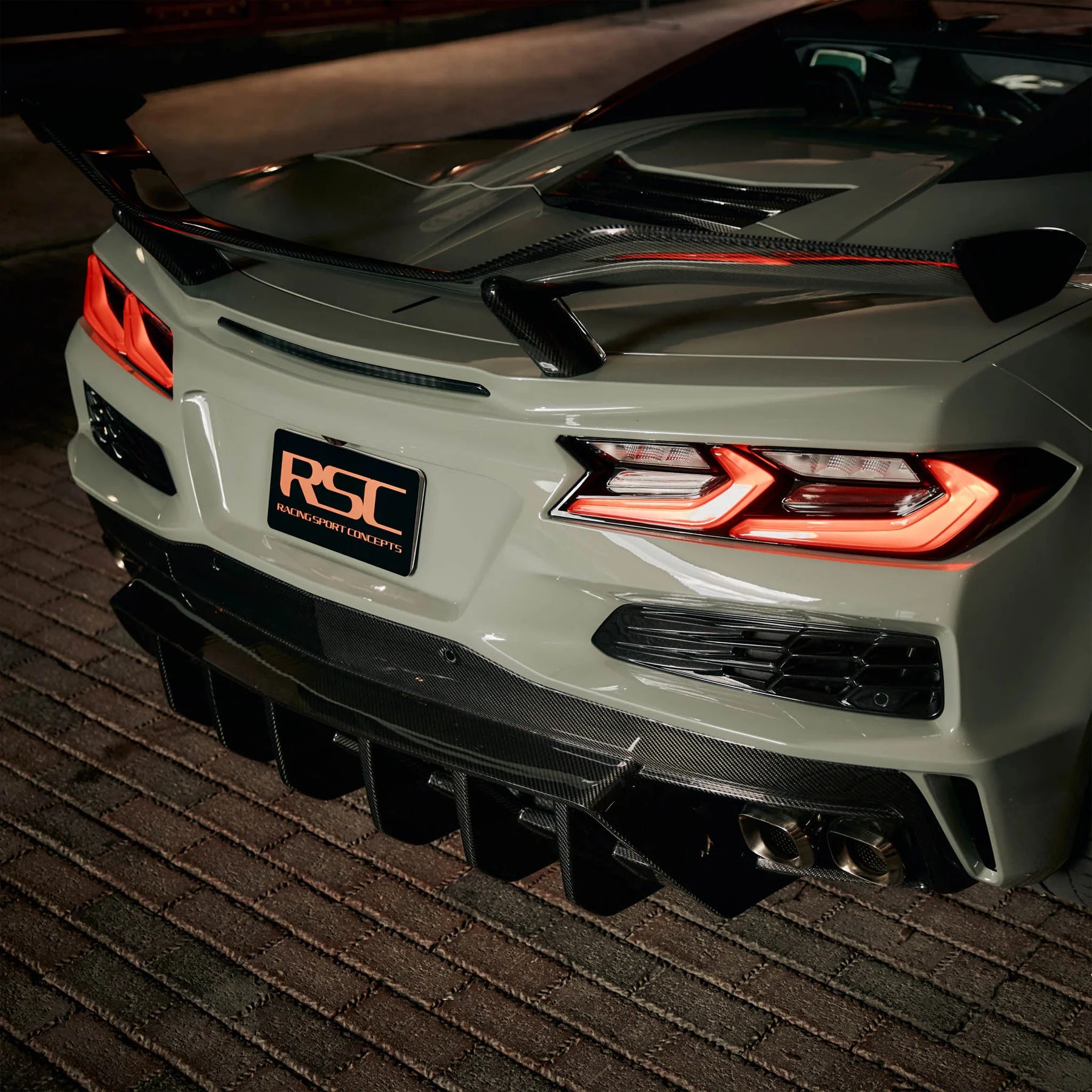 Racing Sport Concepts ST Rear Diffuser | Carbon Fiber | Corvette C8 Stingray & E-Ray