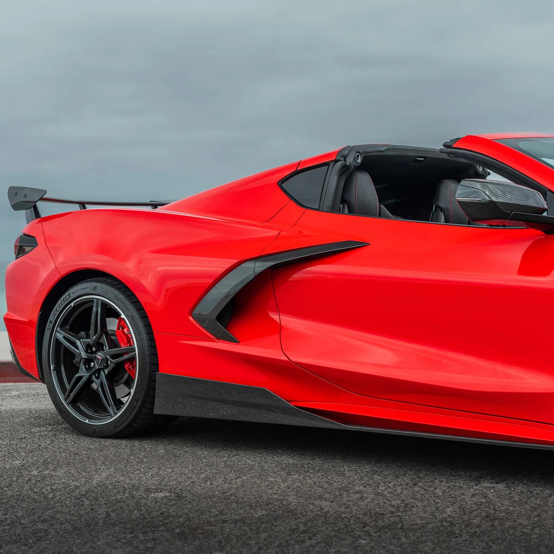Racing Sport Concepts Engine Intake Side Vents | Carbon Fiber | Corvette C8