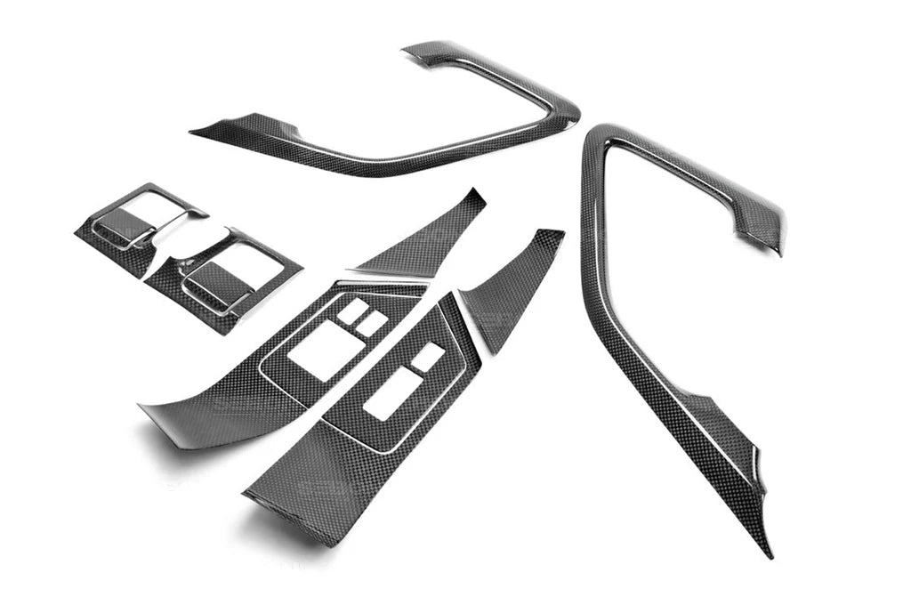 Seibon Carbon Fiber Interior Door Trim Set for Nissan R35 GTR 2009-2016