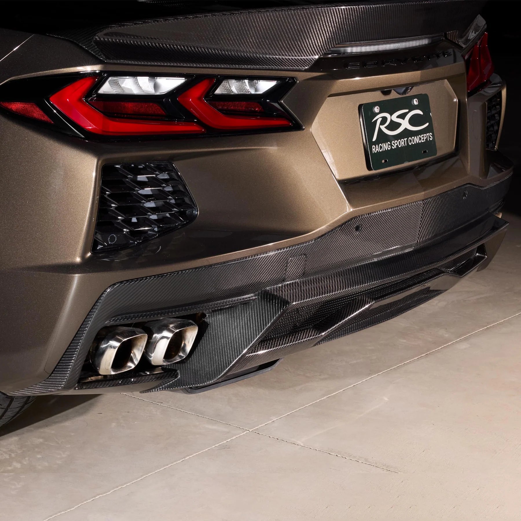 Racing Sport Concepts GT Rear Diffuser | Carbon Fiber | Corvette C8