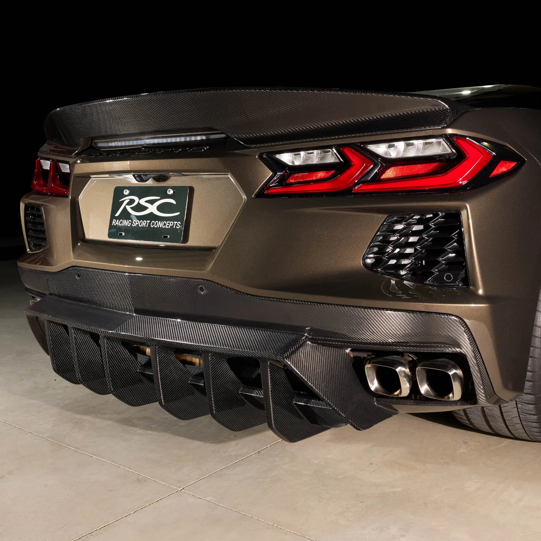 Racing Sport Concepts ST Rear Diffuser | Carbon Fiber | Corvette C8 Stingray & E-Ray