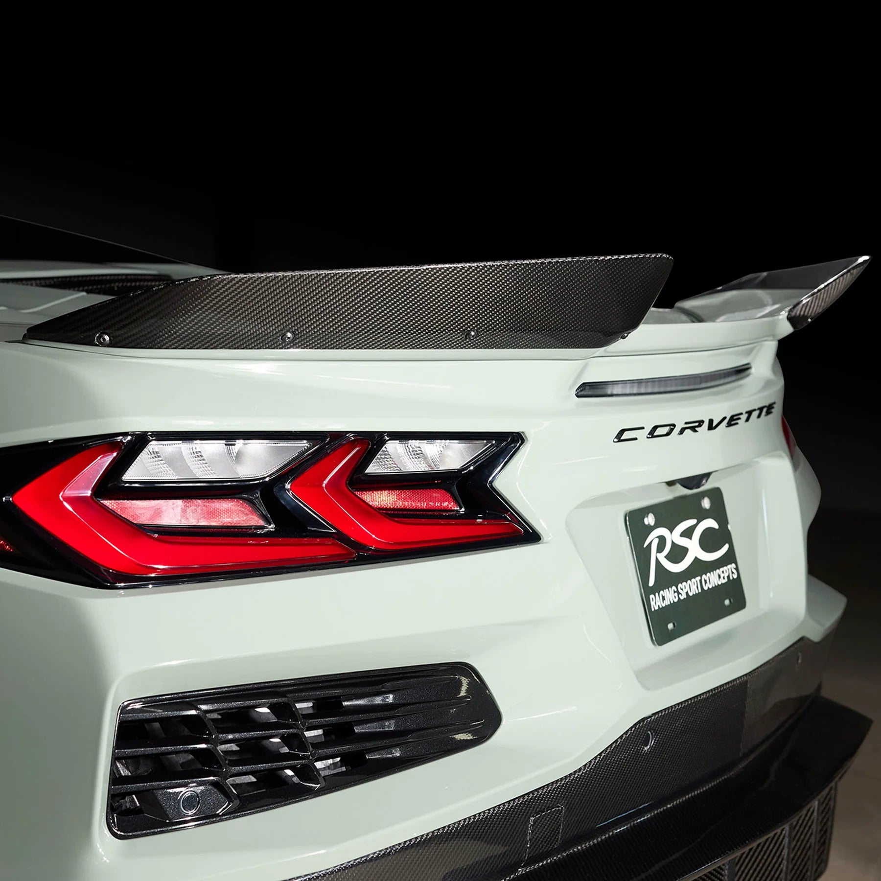 Racing Sport Concepts Wicker Bill Extensions | Carbon Fiber | Corvette C8 Z06, E-Ray, ZR1 RSCVET3042