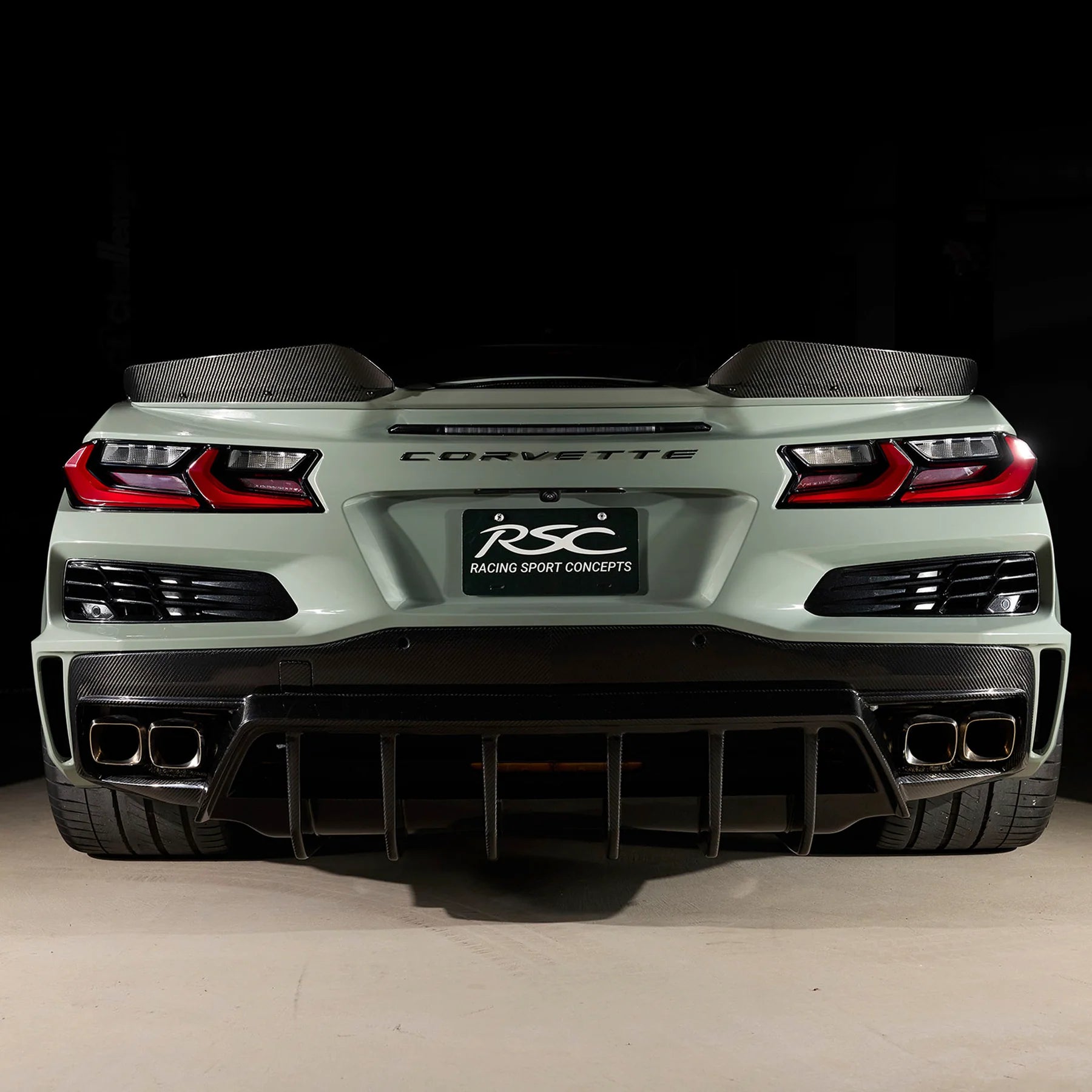 Racing Sport Concepts Wicker Bill Extensions | Carbon Fiber | Corvette C8 Z06, E-Ray, ZR1 RSCVET3042
