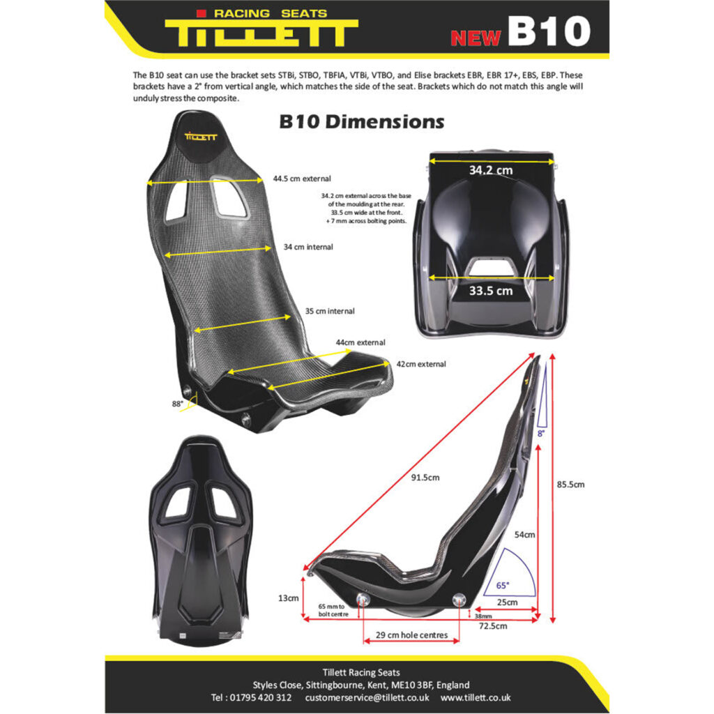 Tillett B10 Seat Kit for Nissan R35 GTR 2009+
