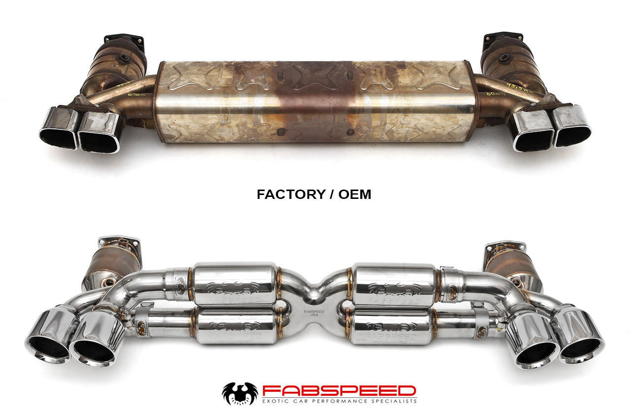 Fabspeed Supersport X-Pipe Exhaust System for Porsche 991 Turbo / Turbo S