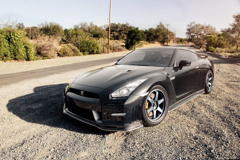 N-Tune V1 Spec N Front Splitter w/ Brake Duct (Carbon Fiber) - Nissan GT-R R35 09-16