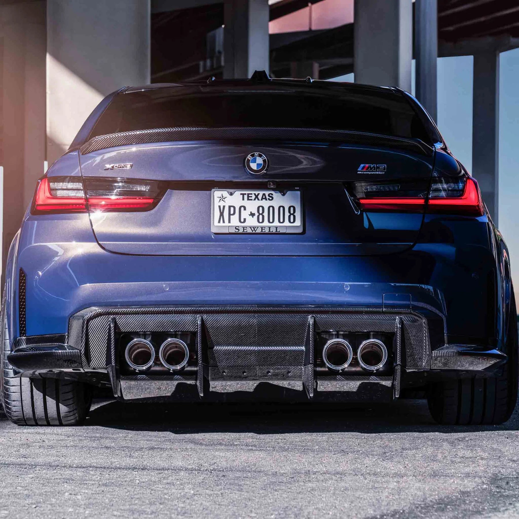 Racing Sport Concepts M3 Rear Diffuser | 7 Piece Kit Carbon Fiber | BMW G80 M3