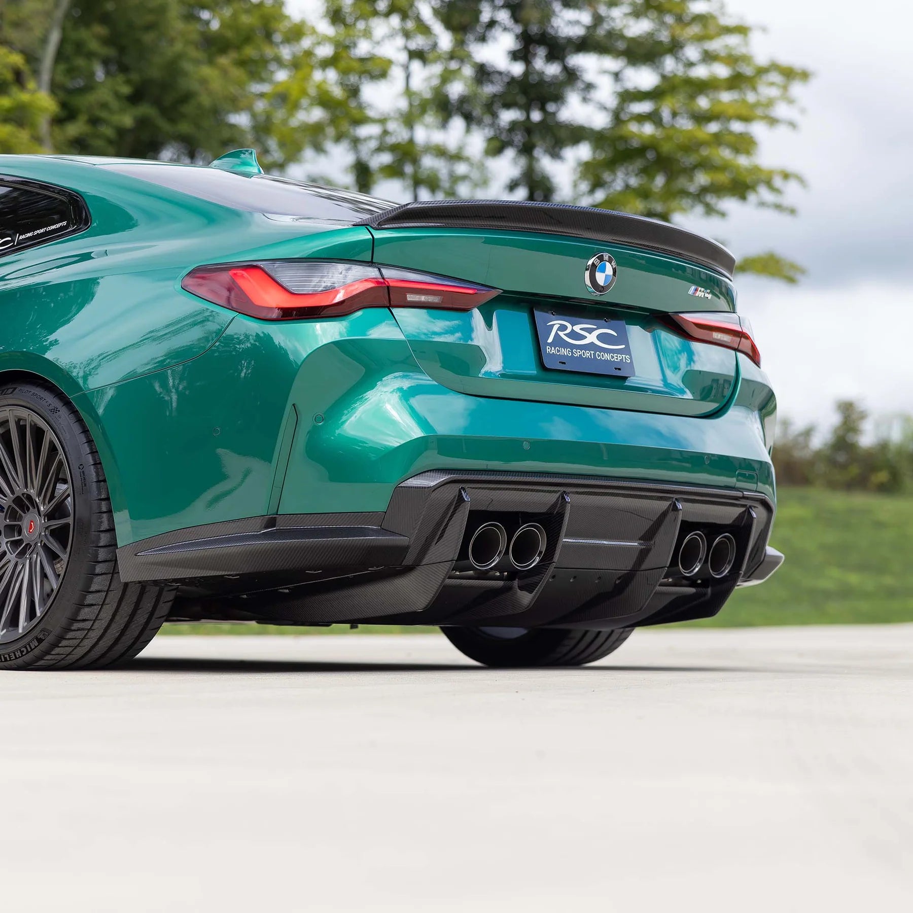 Racing Sport Concepts M4 Rear Diffuser | 7 Piece Kit Carbon Fiber | BMW G82 M4