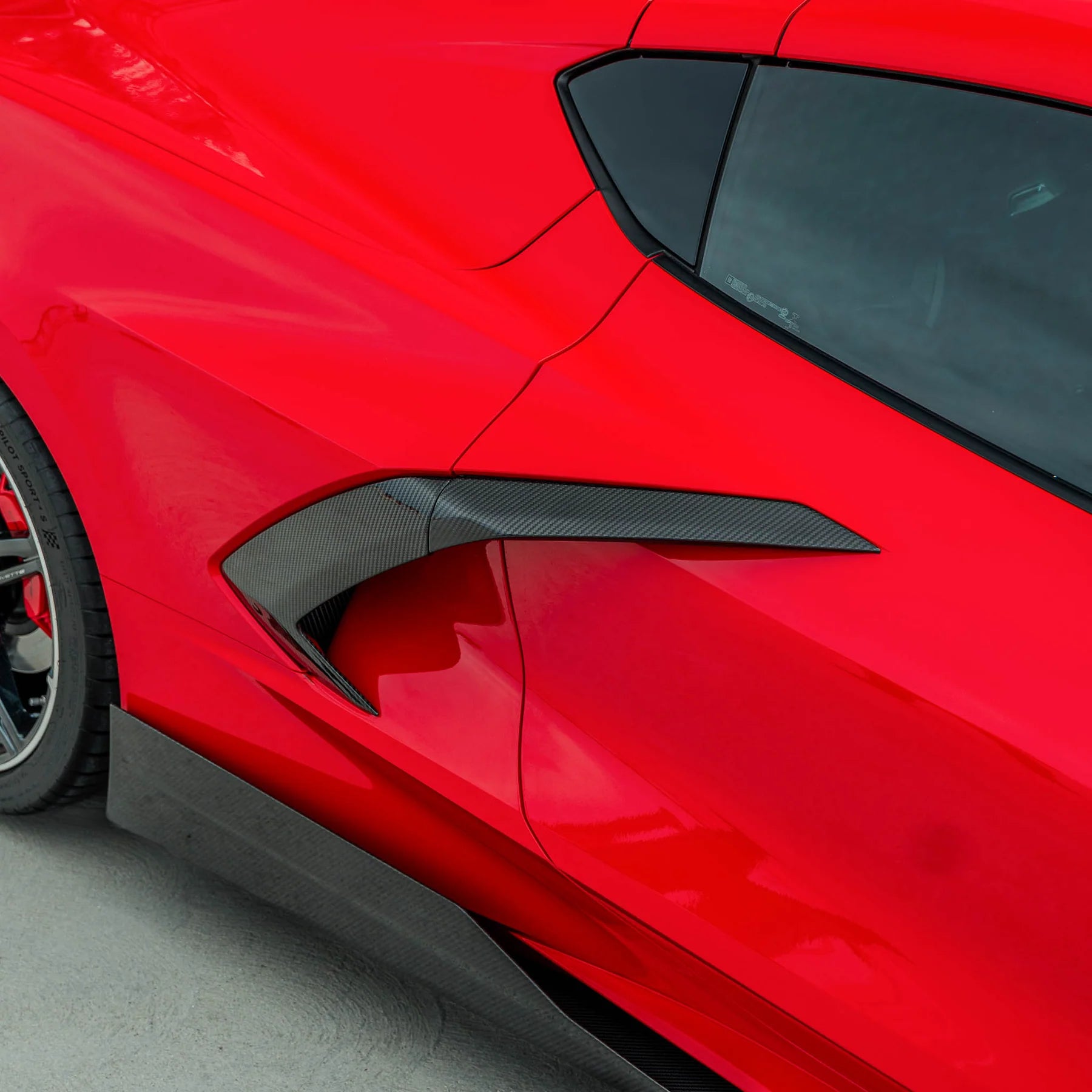 Racing Sport Concepts Engine Intake Side Vents | Carbon Fiber | Corvette C8