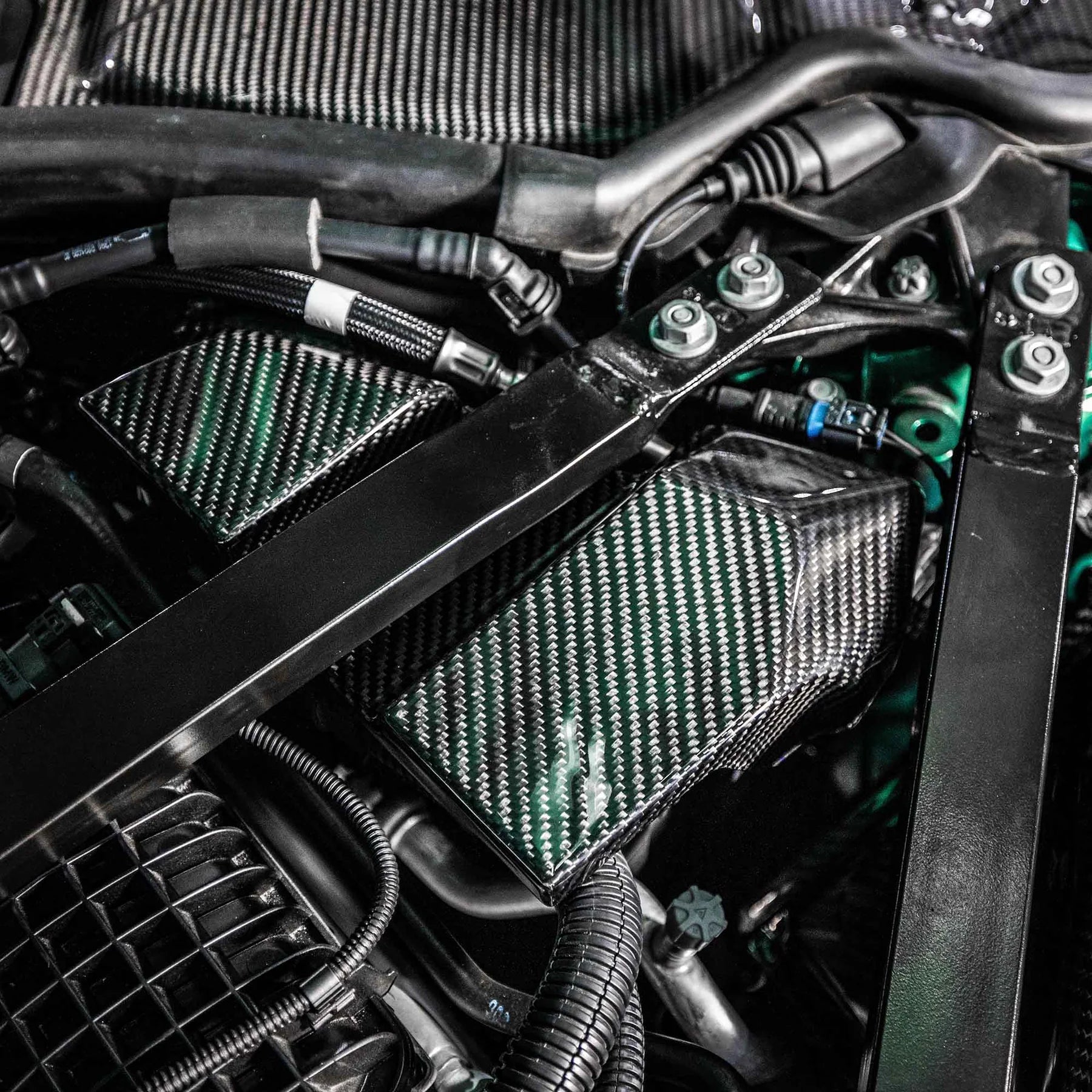 Racing Sport Concepts G8X Engine Bay Kit | Carbon Fiber | 6 Piece Package | BMW M2/M3/M4