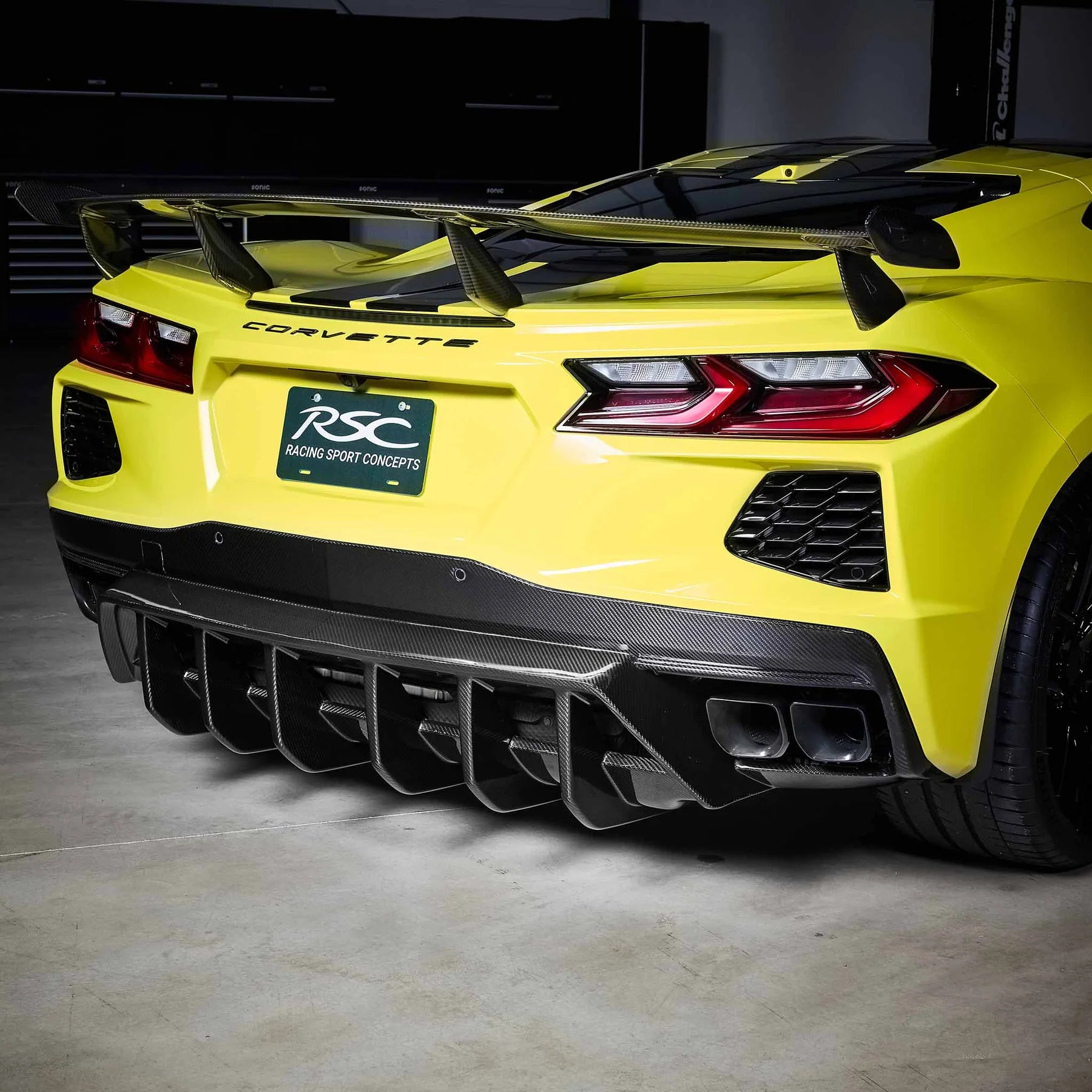 Racing Sport Concepts ST Rear Diffuser | Carbon Fiber | Corvette C8 Stingray & E-Ray
