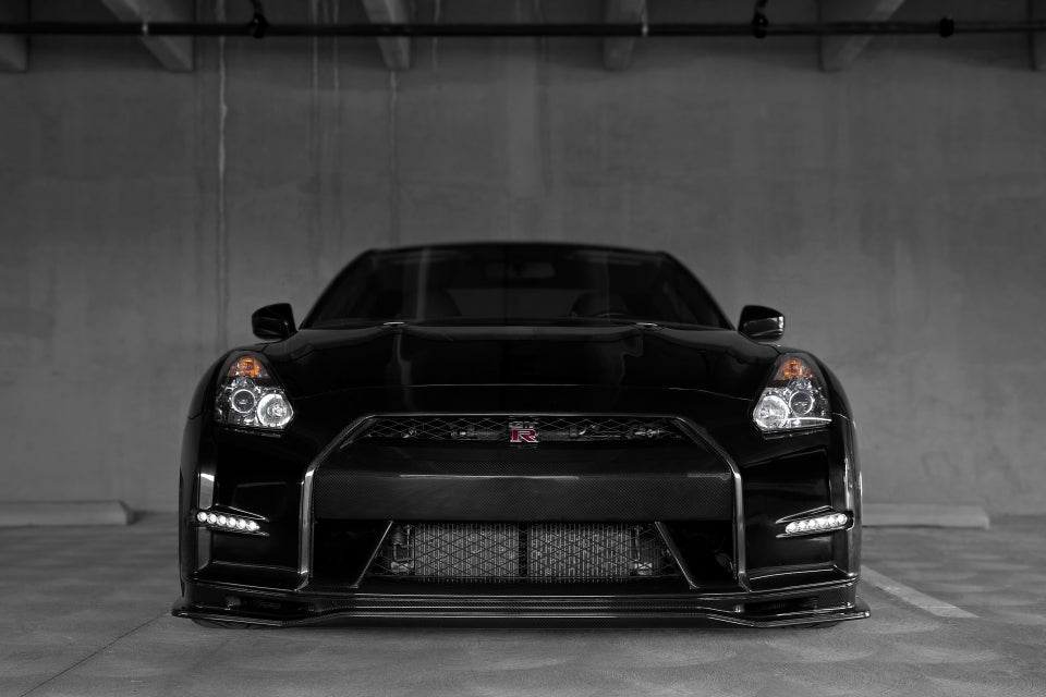 N-Tune V1 Spec N Front Splitter w/ Brake Duct (Carbon Fiber) - Nissan GT-R R35 09-16
