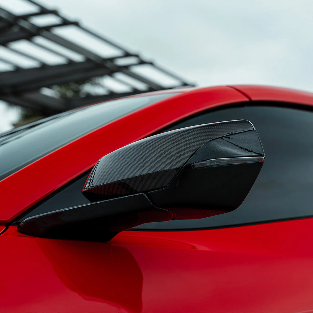 Racing Sport Concepts Mirror Covers | Carbon Fiber | Corvette C8 Stingray, Z06, & E-Ray