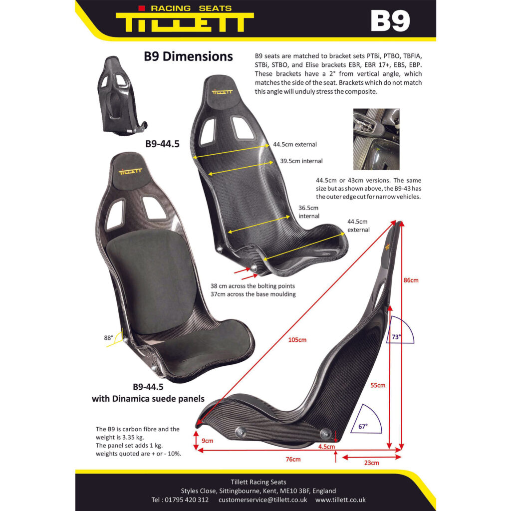 Tillett B9 Seat Kit for Nissan R35 GTR 2009+
