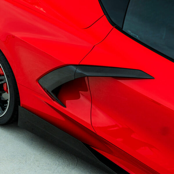 RSC Carbon Fiber Boomerangs – Engine Intake Side Vents for C8 Corvette