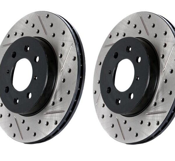 StopTech Slotted & Drilled Sport Brake Rotors Front Left & Right | By Cicio Performance